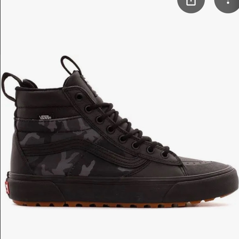 Vans Black High-Top Sneakers with Weather-Resistant Design